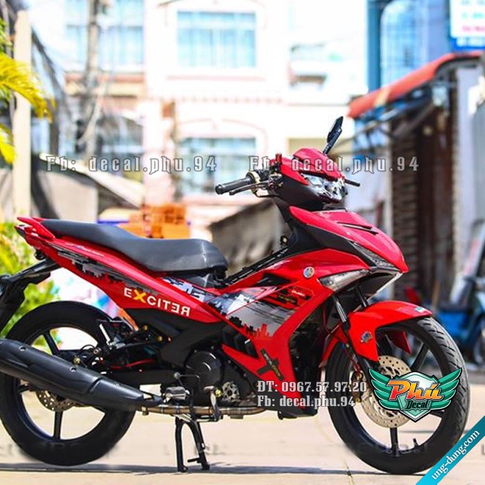 Tem rời Exciter 150 tem 2020 CITY đỏ (V)