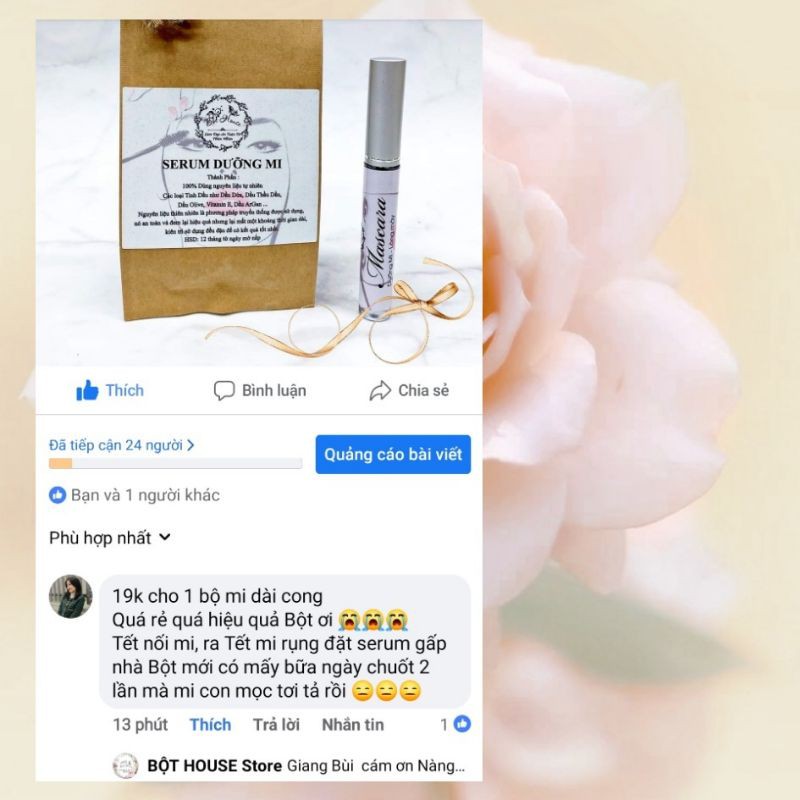 SERUM DƯỠNG MI  HANDMADE NHÀ BỘT