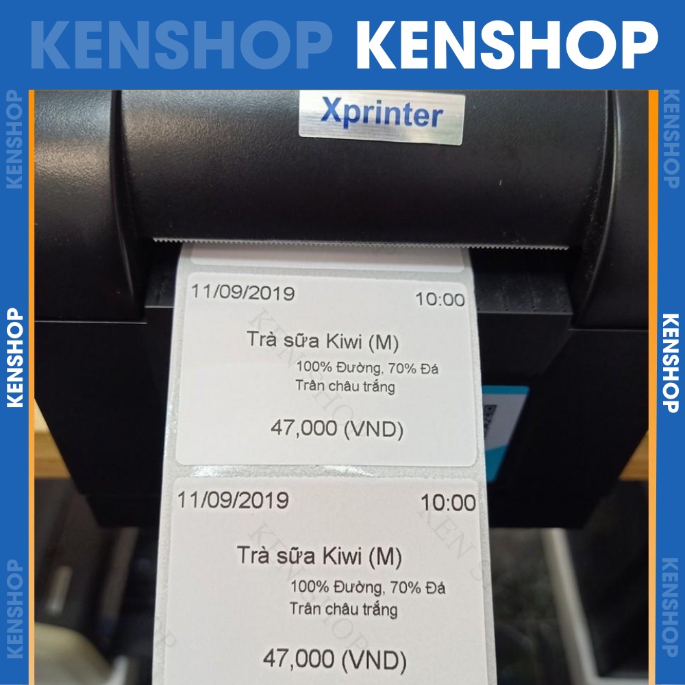 Giấy in tem trà sữa , decal nhiệt 50x30