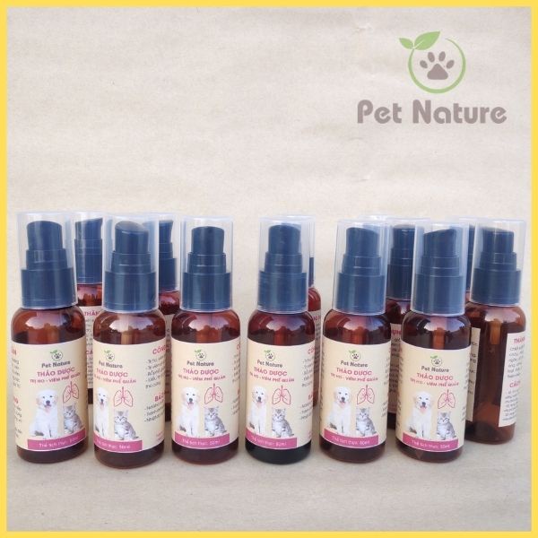 Siro chó mèo, trị ho, viêm phổi, phế quản cao cấp PETNATURE chai 50ml