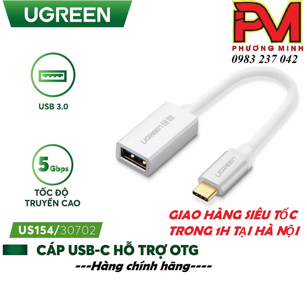 Cáp OTG USB Type-C to USB 3.0 Ugreen 30702 - Hàng chính hãng