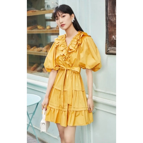 Váy đầm tay siêu phồng dún bèo xếp ly nhiều tầng - Vero Moda cá tính phong cách tiểu thư