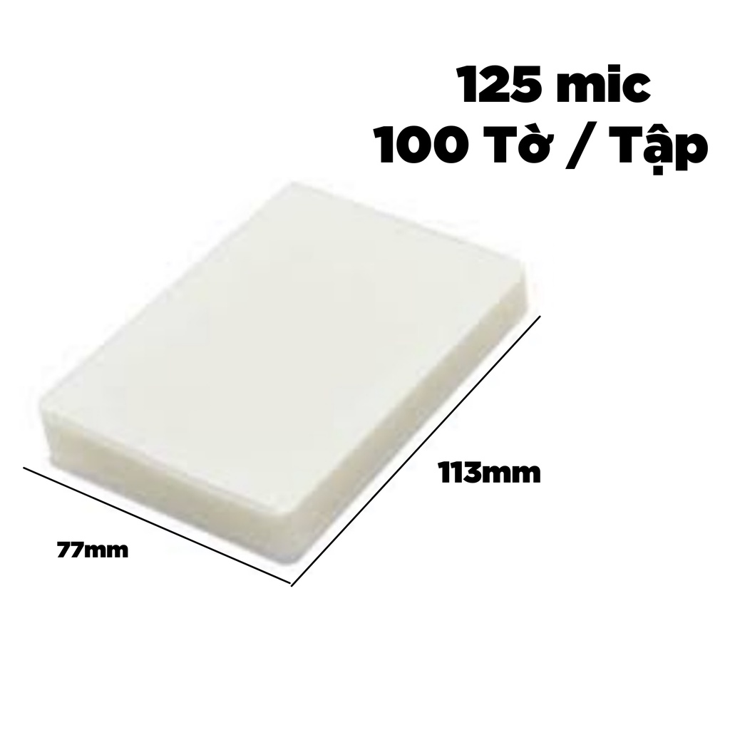 Giấy ép plastic cmnd ,bằng lái xe , thẻ bảo hiểm 1 thếp - 100 tờ