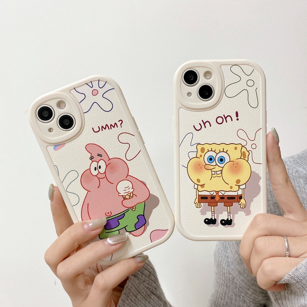 Ốp Điện Thoại Họa Tiết Hoạt Hình Spongebob Patrick Star Vui Nhộn Chống Sốc Cho iPhone 14 / 13 / 12 / 11 / X / 8 / 7P / 6