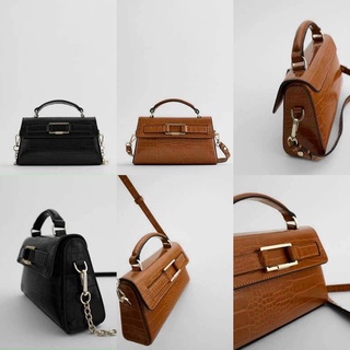 Túi hộp da gân zara xuất xịn