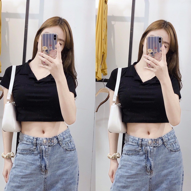 Áo croptop polo siêu đẹp