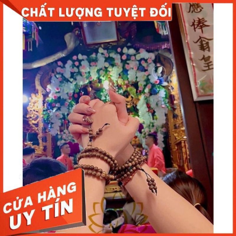 Vòng tay Trầm hương chuỗi 108 hạt trầm 100% tự nhiên cao cấp