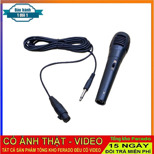 Mic karaoke có dây jack 6.5mm dài 3m