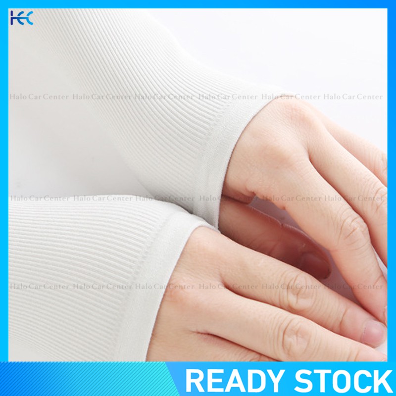 Găng ống tay đạp xe thể thao unisex mùa hè bằng lụa lạnh cảm giác mát mẻ che nắng bảo vệ khỏi tia UV ngoài trời