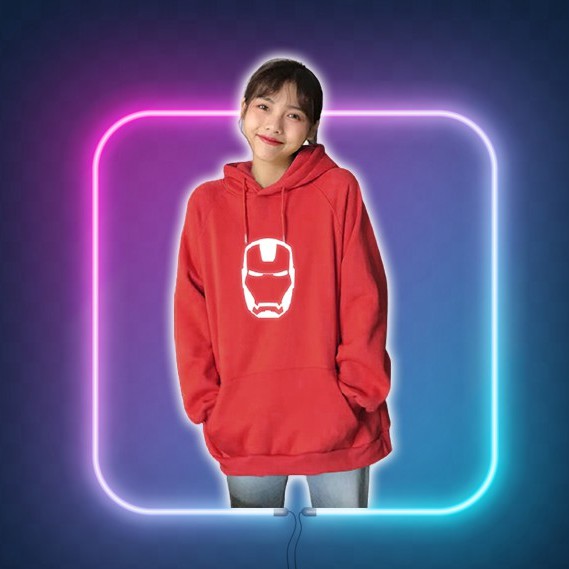 Áo Thun Phản Quang❤️freeship 50k ❤️ Áo Hoodie Phản Quang Unisex Iron Man KN31