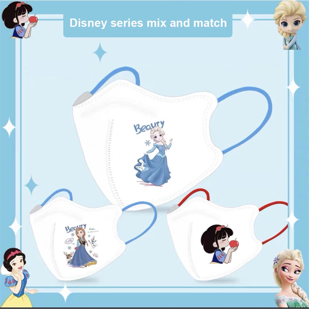 Set 10 khẩu trang 5D in hoạ tiết hoạt hình dễ thương