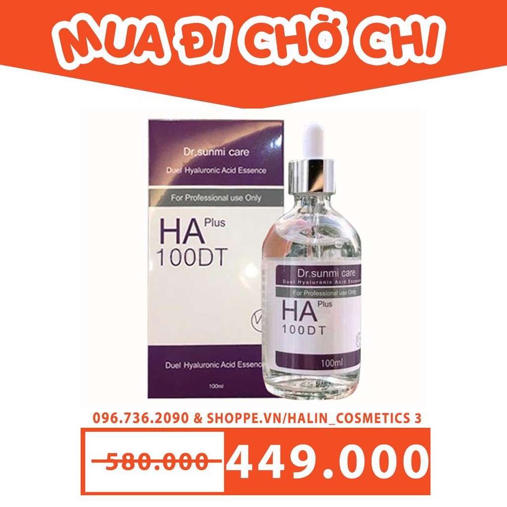 Serum cấp nước cho 💖FREESHIP💖Serum cấp nước Dr.Sunmi 100ml Care HA Plus 100DT Duel Hyaluronic Acid Essence HÁLIN142