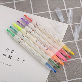 Bút Highlight Đánh Dấu 2 Đầu 2 Màu Riêng Neon ,Tiện Dụng, Bút Đánh Đấu 2 Đầu, Vẽ, Đánh Dấu Sáng Tạo