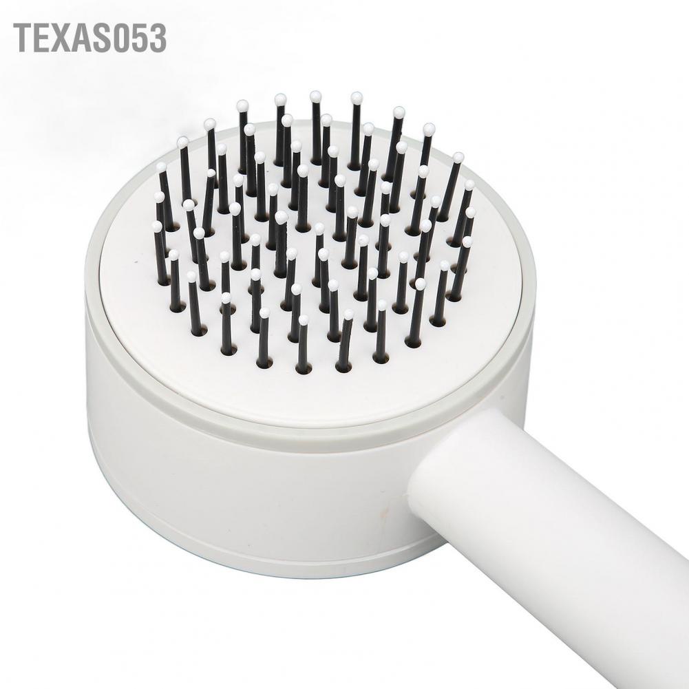 Texas053 Bàn chải xoa bóp đệm khí cho phụ nữ tóc gỡ rối Công cụ tạo kiểu thẳng xoăn Màu trắng