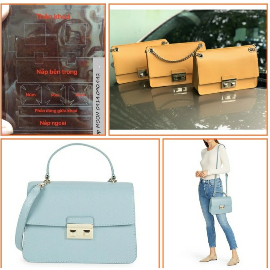 🍀Miếng dán khóa túi trong suốt Furla BELLA  siêu đẹp
