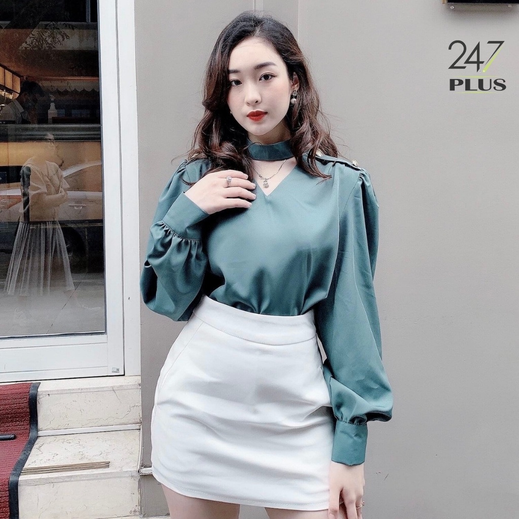 [Mã FAMARAL2 giảm 10K đơn 50K] Áo Sơ Mi Dài Tay Tay Nhúm Điệu Xinh