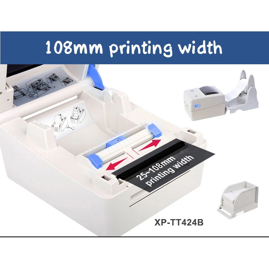 Máy in nhãn XPrinter XP - TT 434B (khổ in 110mm-In đơn hàng Online cực nhanh)☑