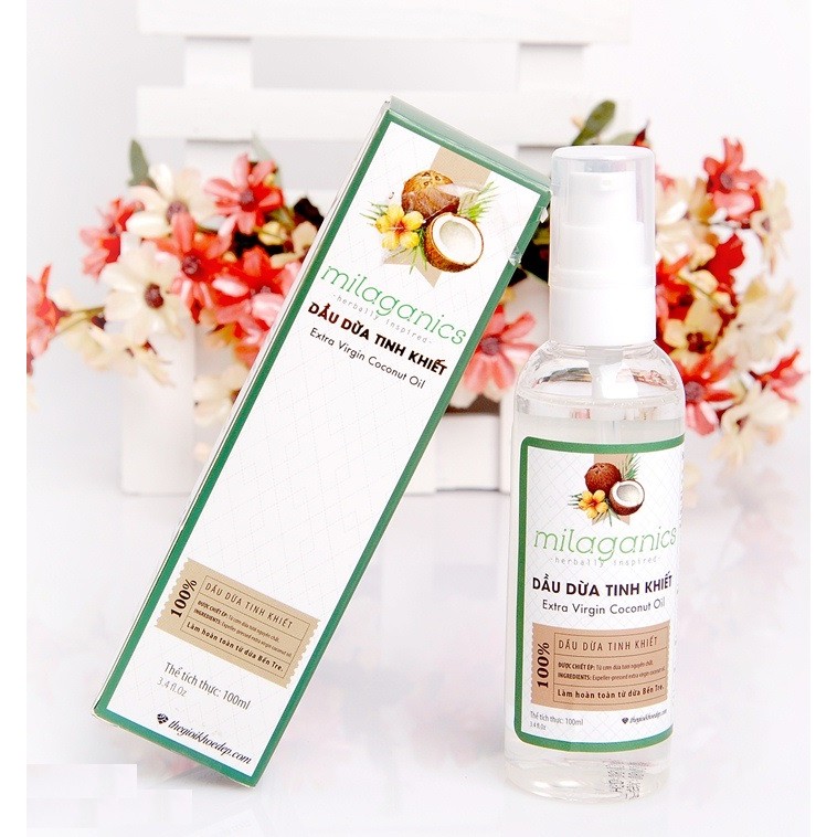 Dầu Dừa Tinh Khiết Milaganics (100ml)