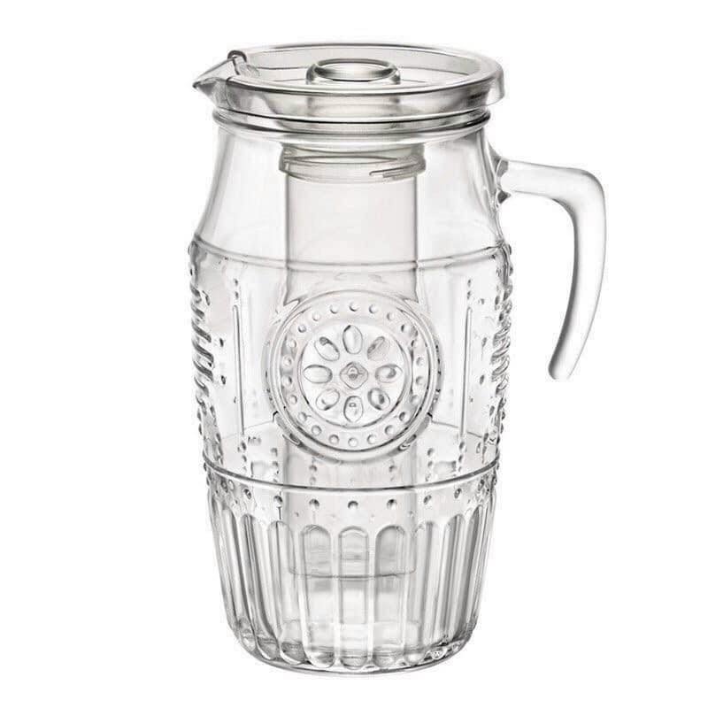 Bình Detox/ Bình nước thủy tinh Bormioli Rocco có lõi đựng đá - Made in Italia