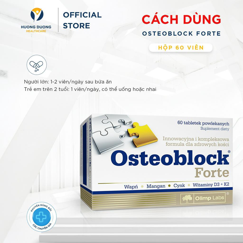 Thực phẩm bảo vệ sức khỏe Osteoblock Forte - Giúp bổ sung Canxi và Vitamin Hộp 60 viên