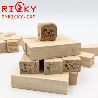 Bộ rút gỗ 12 con giáp đổ xúc xắc 48 thanh tăng khả năng sáng tạo và tư duy logic trong bé