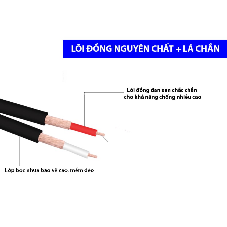 Dây tín hiệu 1 đầu bông sen (AV/RCA) đực ra 2 đầu bông sen (AV/RCA) cái JSJ 325 dài 1.8m cho ra âm thanh tự nhiên nhất