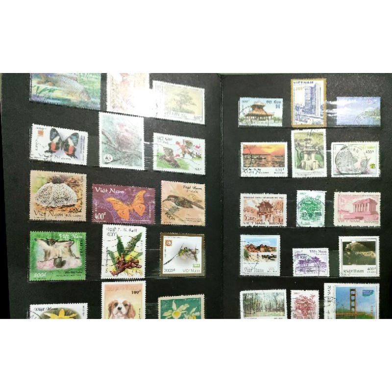 Stamp Ablum tem bưu chính. Bộ 90 tem xưa Việt Nam tặng kèm album từ những năm 1980 - nay.