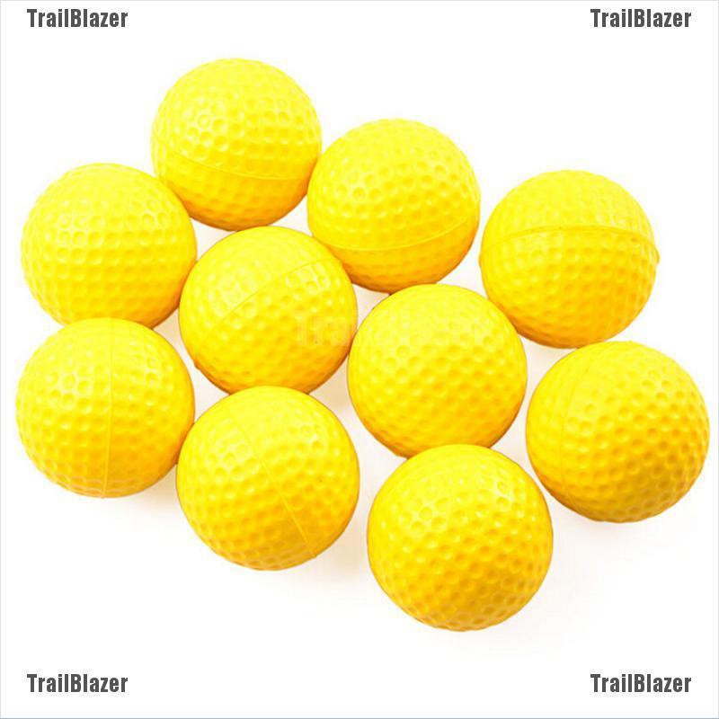 Set 10 Quả Bóng Golf Bằng Nhựa PP Đàn Hồi Màu Vàng