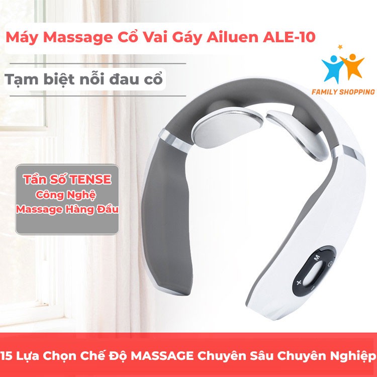 Máy massage cổ vai gáy 3D Ailuen ALE-10 chính hãng, massage xung điện trị liệu hiệu quả tức thời chỉ với 15p mỗi ngày