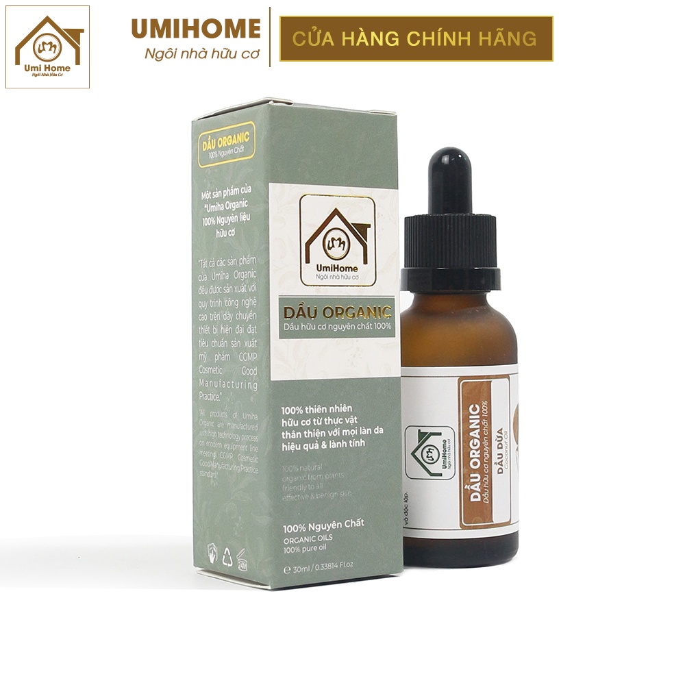 Dầu Dừa massage thư giãn tái tạo da hữu cơ UMIHOME nguyên chất 30ML