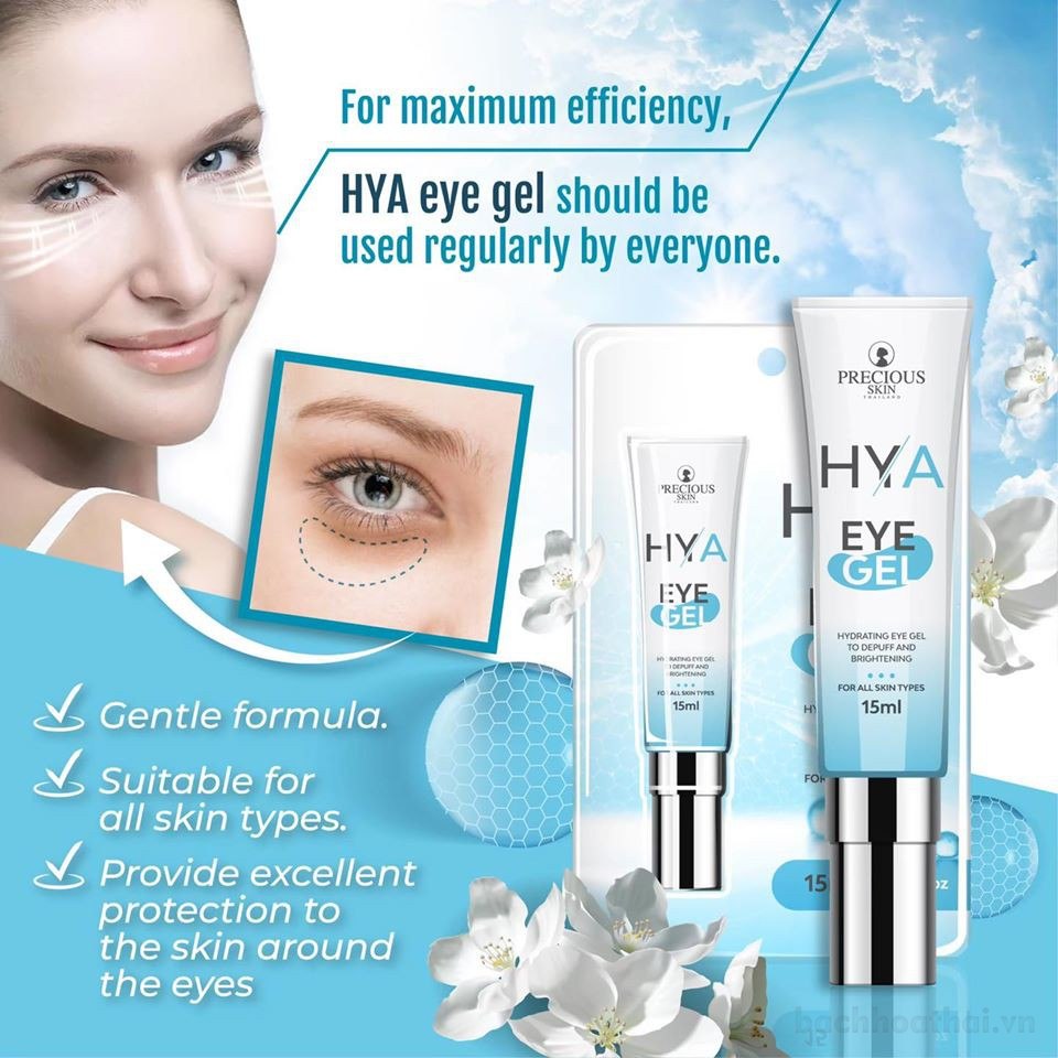 Tuýp bôi ġiảm ṫhâm quầng mắt, nếp nhăņ làm mềm da Hya Eye Gel Thái Lan