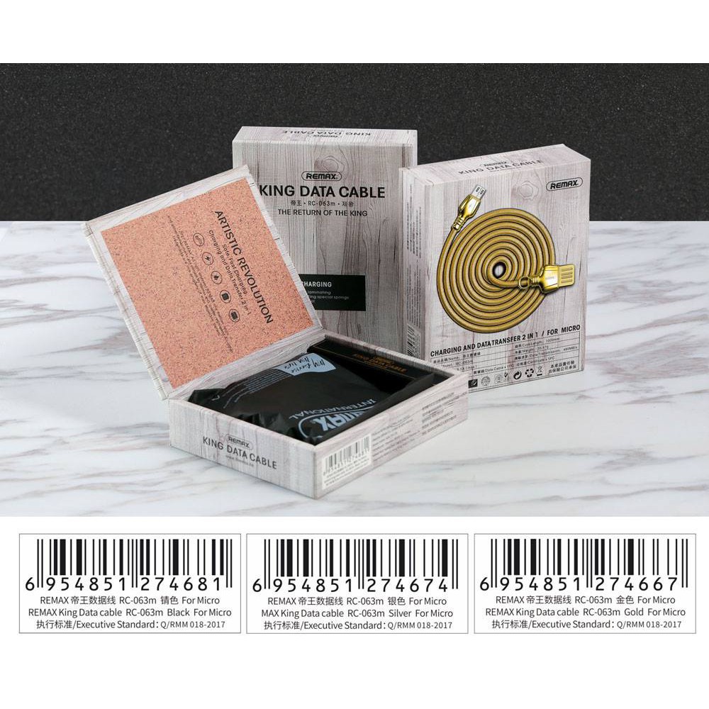 Sạc Cáp Remax Rc-063M - Micro Usb - Bọc Thép - Thế Giới Phụ Kiện Số - TT Shop