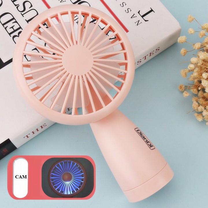 [HOT] Quạt cầm tay mini quạt để bàn có đèn led gió cực mạnh