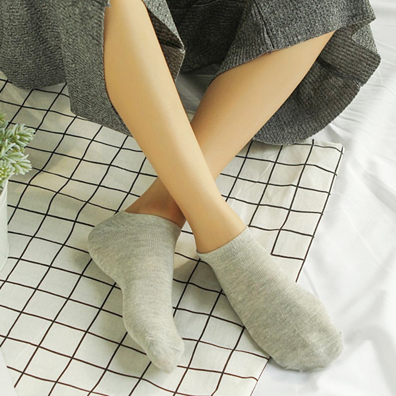 Vớ Cotton Cổ Thấp Mỏng Nhẹ Màu Sắc Ngọt Ngào Thời Trang Mùa Hè Cho Nữ