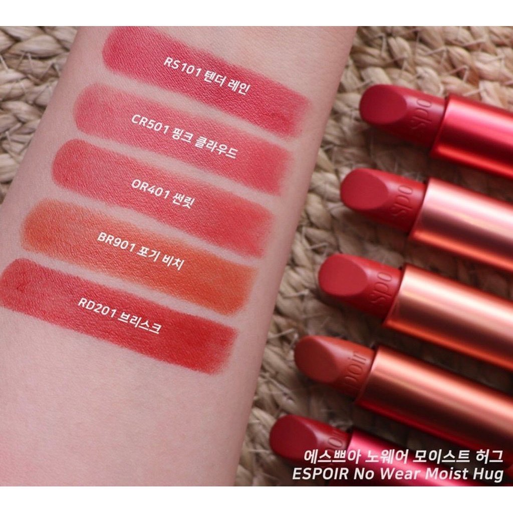 Son Thỏi Espoir Lipstick No Wear Gentle Matte, Chiffon Matte, Moist Hug và Power Matte Đủ Màu Hàng Chính Hãng | BigBuy360 - bigbuy360.vn