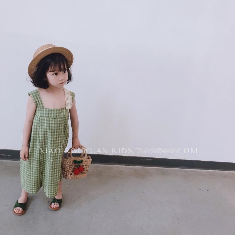 [Babycat] Hàng Có Sẵn Quần Yếm Ống Rộng Tới Mắt Cá Chân Phong Cách Hàn Quốc Nhật Bản Kiểu Mới Thời Trang Mùa Hè Kiểu Phương Tây