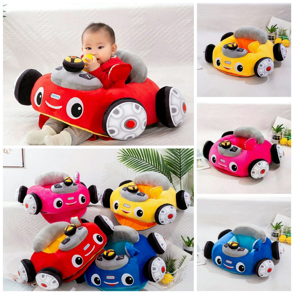 Ghế tập ngồi hình ô tô bằng bông êm ái cho bé từ 5 tháng tuổi