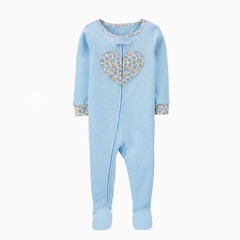 Sleepsuit body liền thân xuất dư xịn chất liệu 100% cotton cho bé gái từ 3-12m