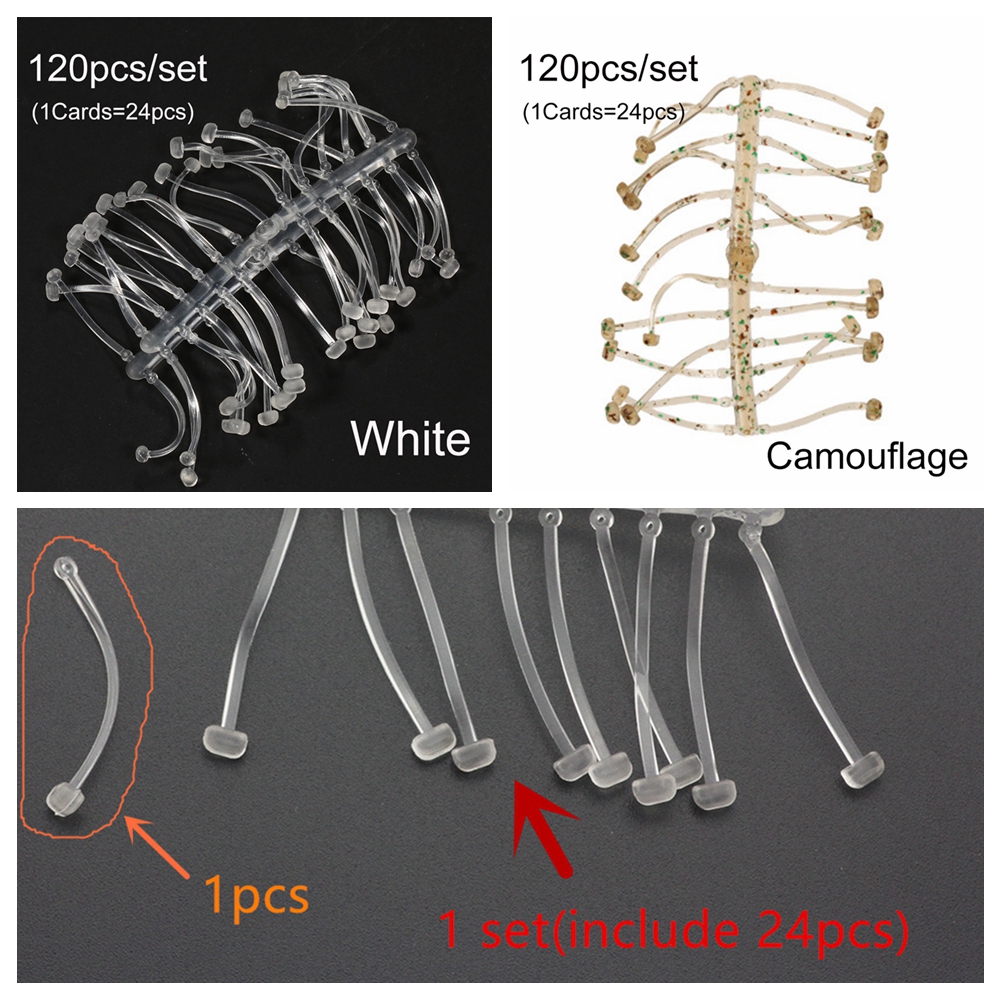 120 móc lưỡi câu cá gắn đầu chặn hình hạt đậu cao cấp