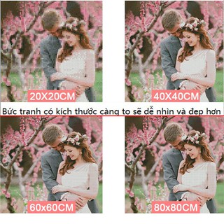 Tranh đính đá làm theo ảnh yêu cầu CTV