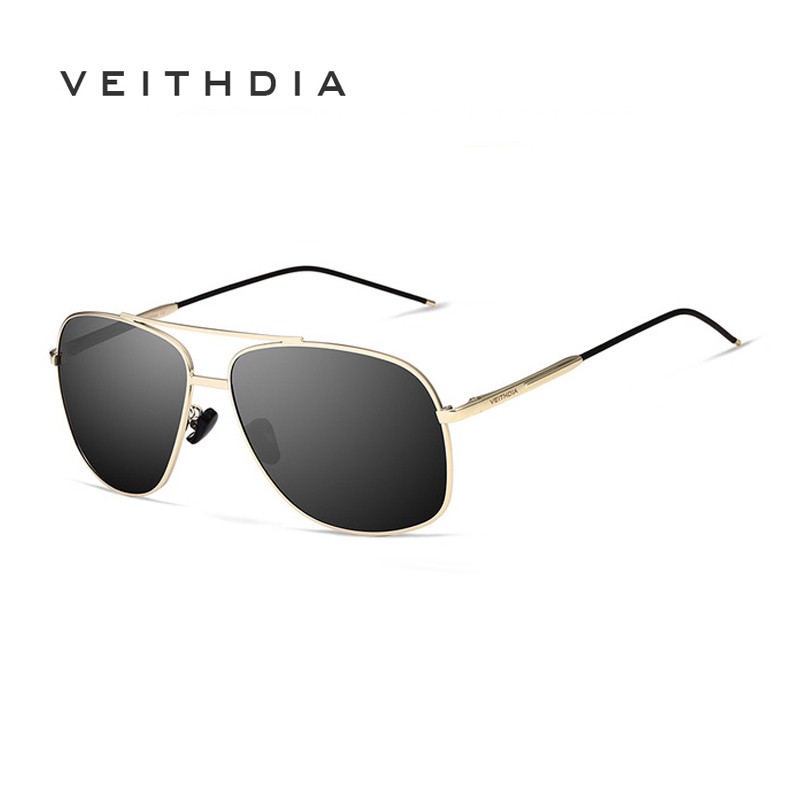 Kính mát phân cực VEITHDIA 2495 thiết kế gọng vuông cổ điển cho nam