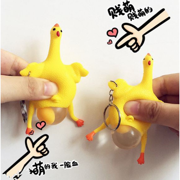 Móc khóa gà đẻ trứng