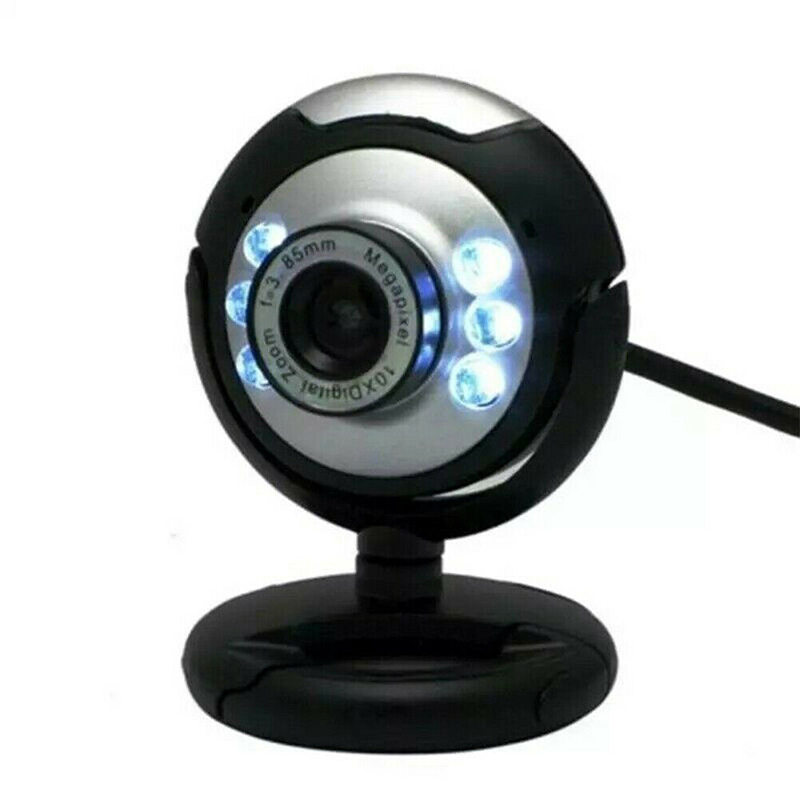 Webcam Mini 6 Đèn Led Usb 2.0 Cho Xp / Vista / Wins 7 10 / Skype / Mac Bt Pxmall