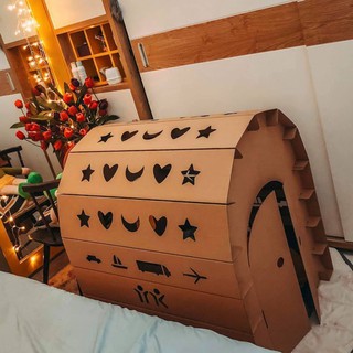 (BG - quà tặng) Nhà mô hình bìa Carton cứng 5 lớp cho bé