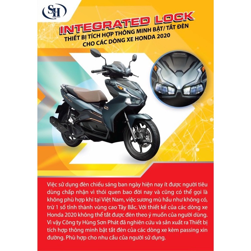 Bộ công tắc passing, mạch tắt mở đèn cho các dòng xe Honda Ab20 Vision21 Satria Lead cũ Sh