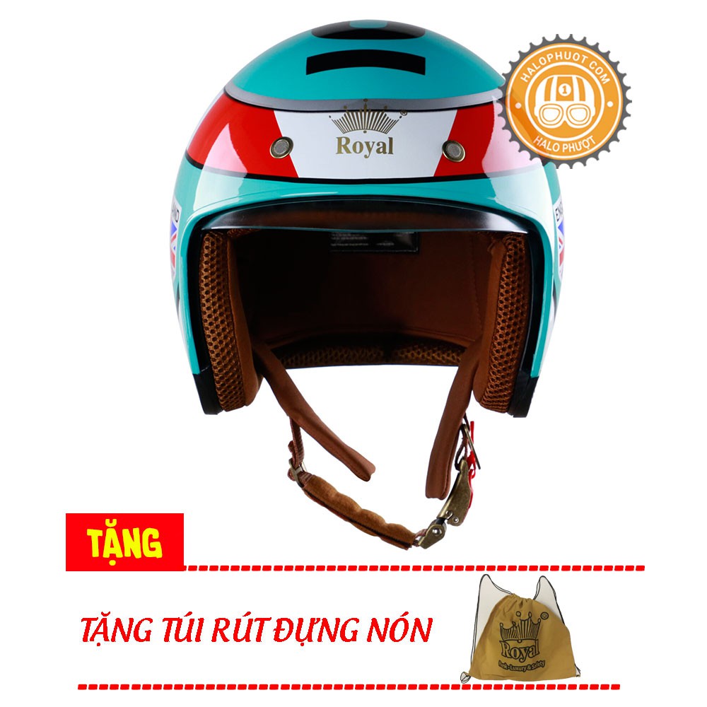 [Chính hãng] Nón bảo hiểm 3/4 kính âm Royal M139 Leopard (tặng balo rút)