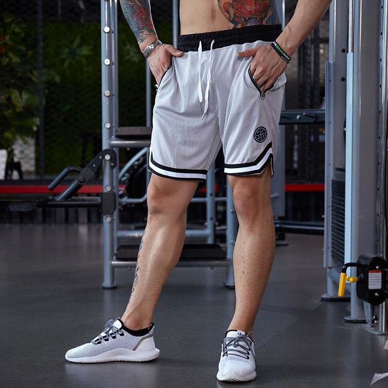 LIVE FIT Men's Fitness Breathable Shorts Summer Training Basketball Sweat Shorts