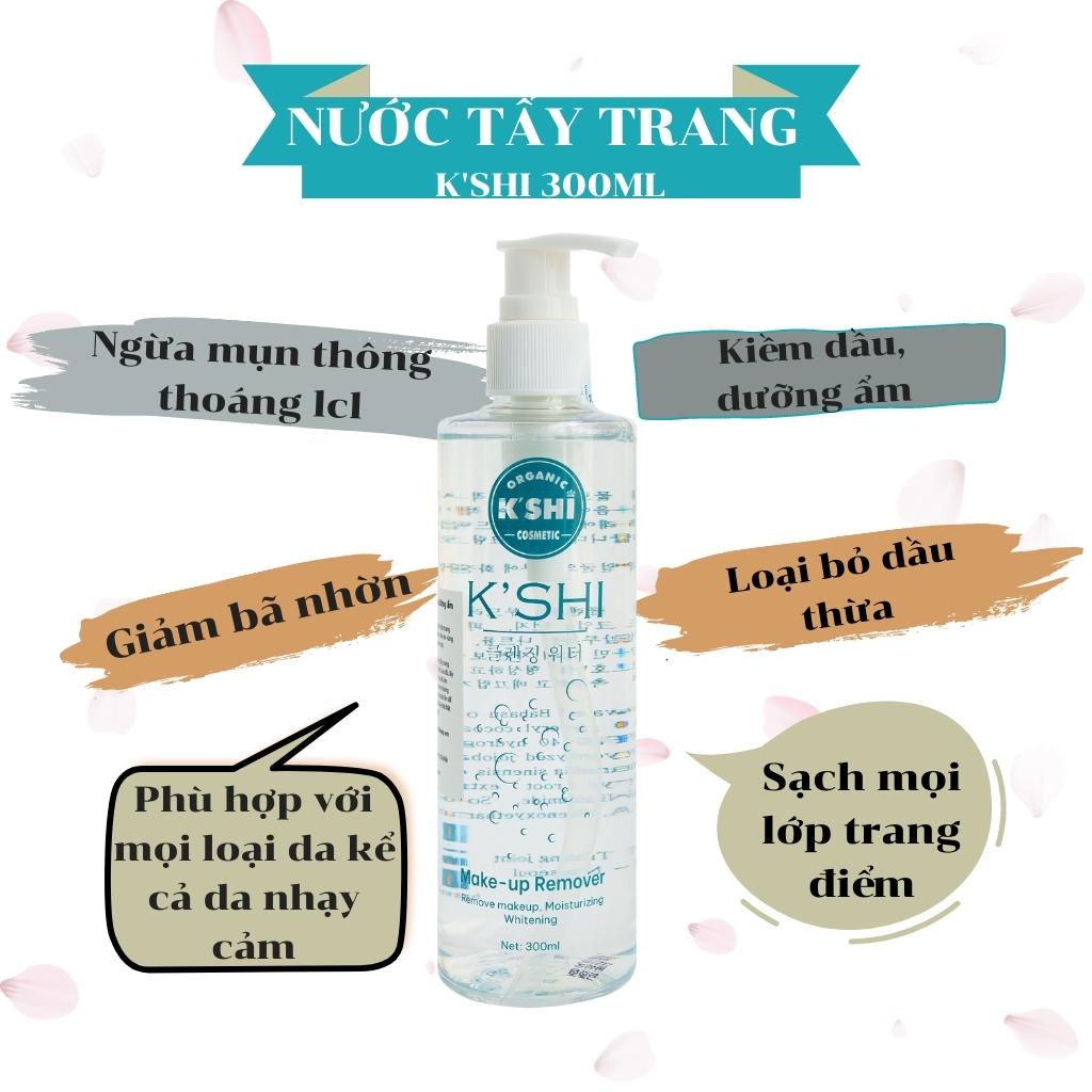 Nước Tẩy Trang K'shi, Tẩy Sạch Lớp Trang Điểm Và Dưỡng Ẩm Cho Da Phù Hợp Với Cả Da Nhạy Cảm 300ml Kshi