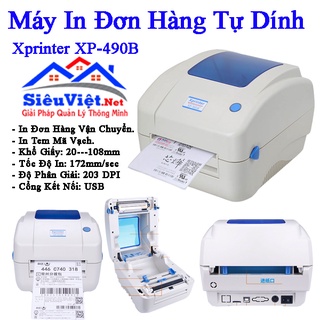 Máy In Đơn Hàng Vận Chuyển Trên Các Trang Thương Mại Điện Tử Xprinter XP - 490B