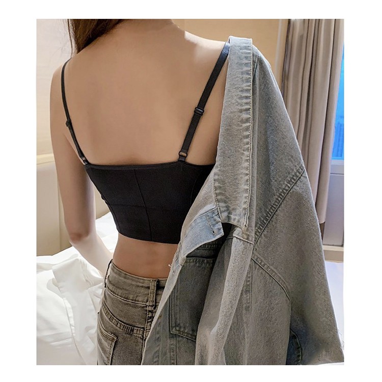 Áo ngực bra nữ len tăm gân thể thao nâng ngực - Áo lót bralette tập gym coton mềm không gọng mút mỏng YLY22 | BigBuy360 - bigbuy360.vn